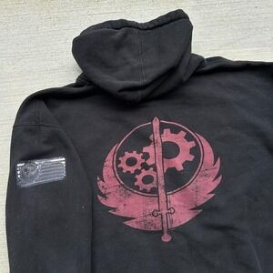 VTG 2013 Bethesda Fallout Brotherhood of Steel Zip Hoodie Employee Promo Gaming